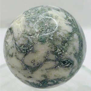 Green Tree & Moss Agate Crystal Sphere